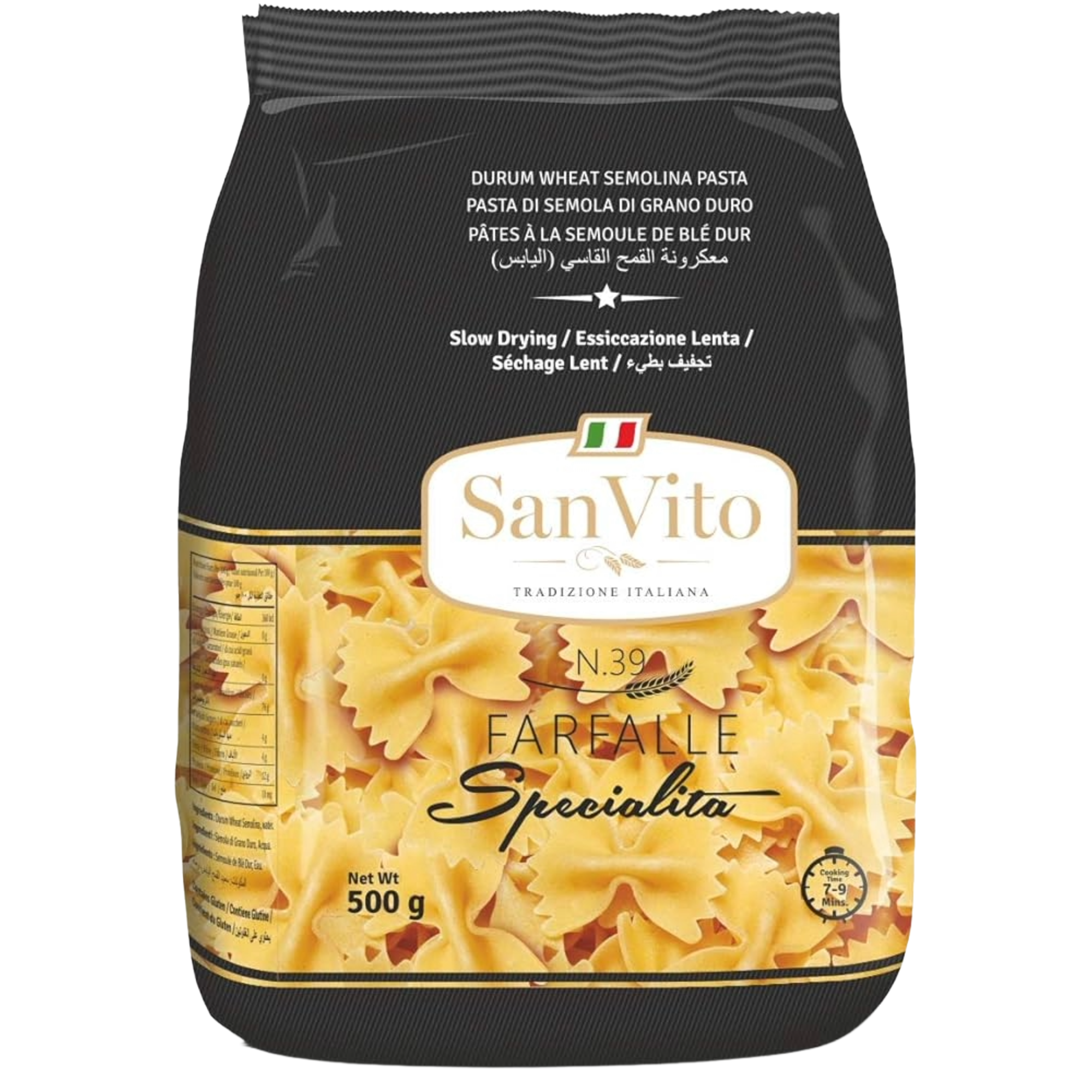 SAN VITO WHEAT PASTA FARFALLE 500G