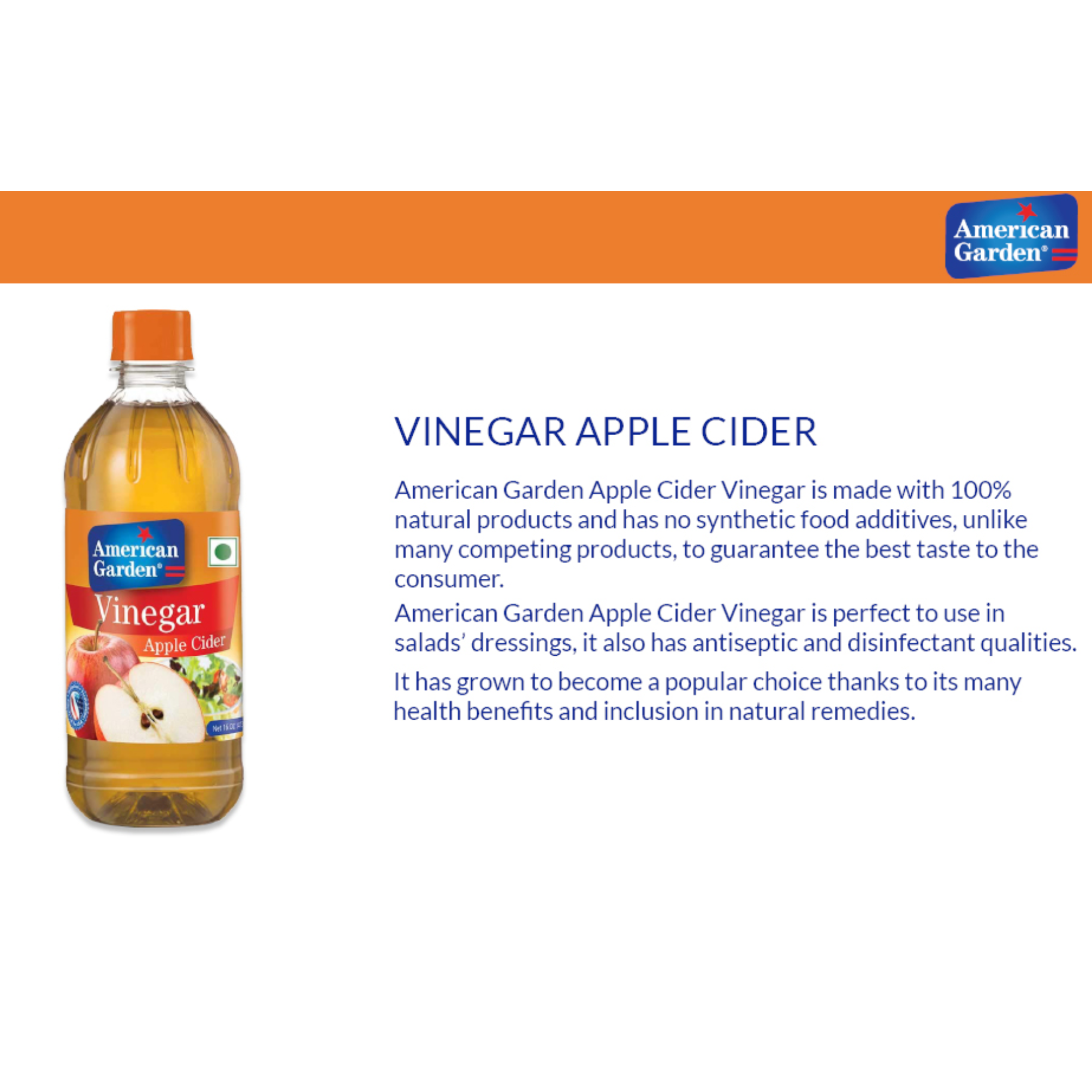 AMERICAN GARDEN APPLE CIDER VINEGAR