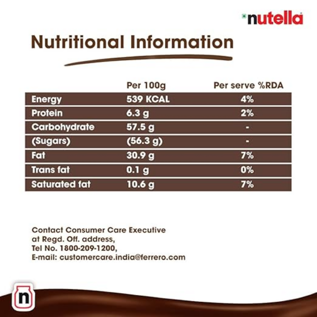 NUTELLA - HAZELNUT SPREAD WITH COCOA