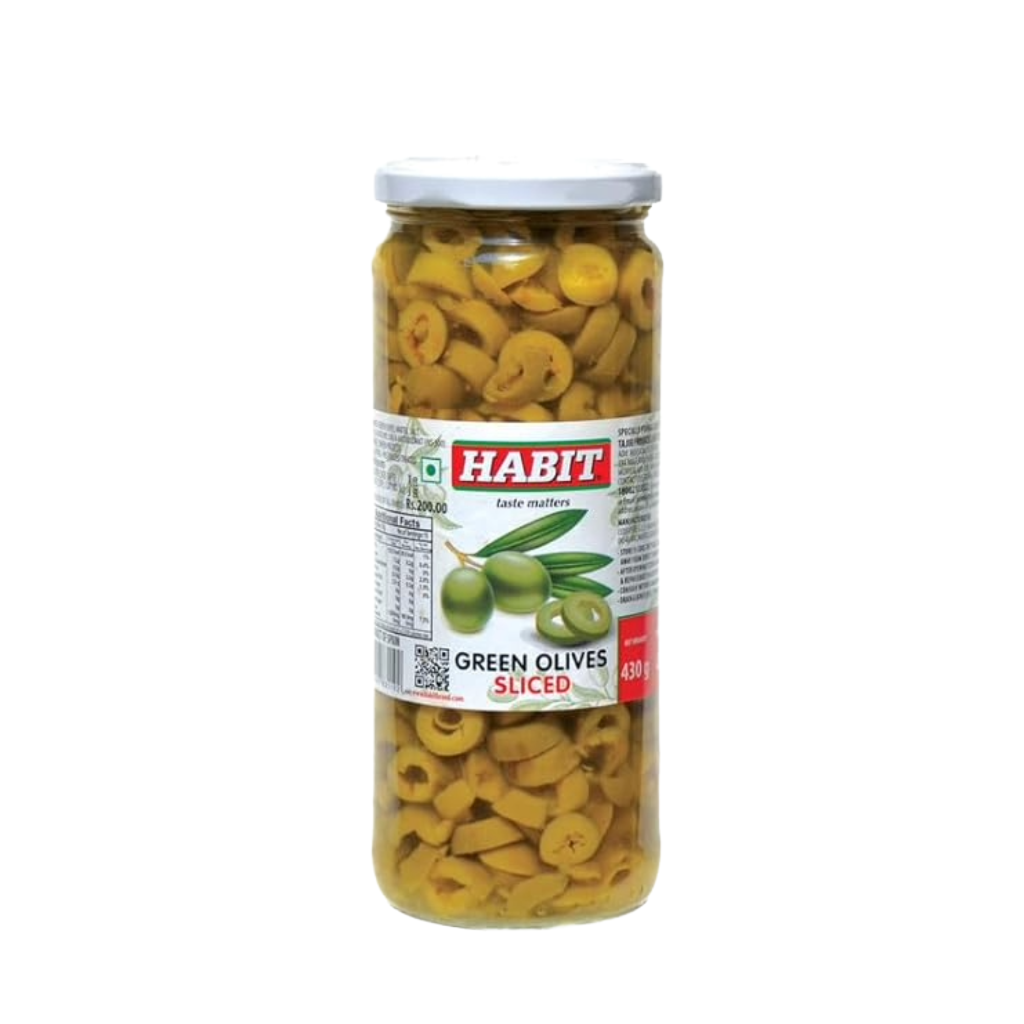 HABIT GREEN OLIVES SLICED 430g